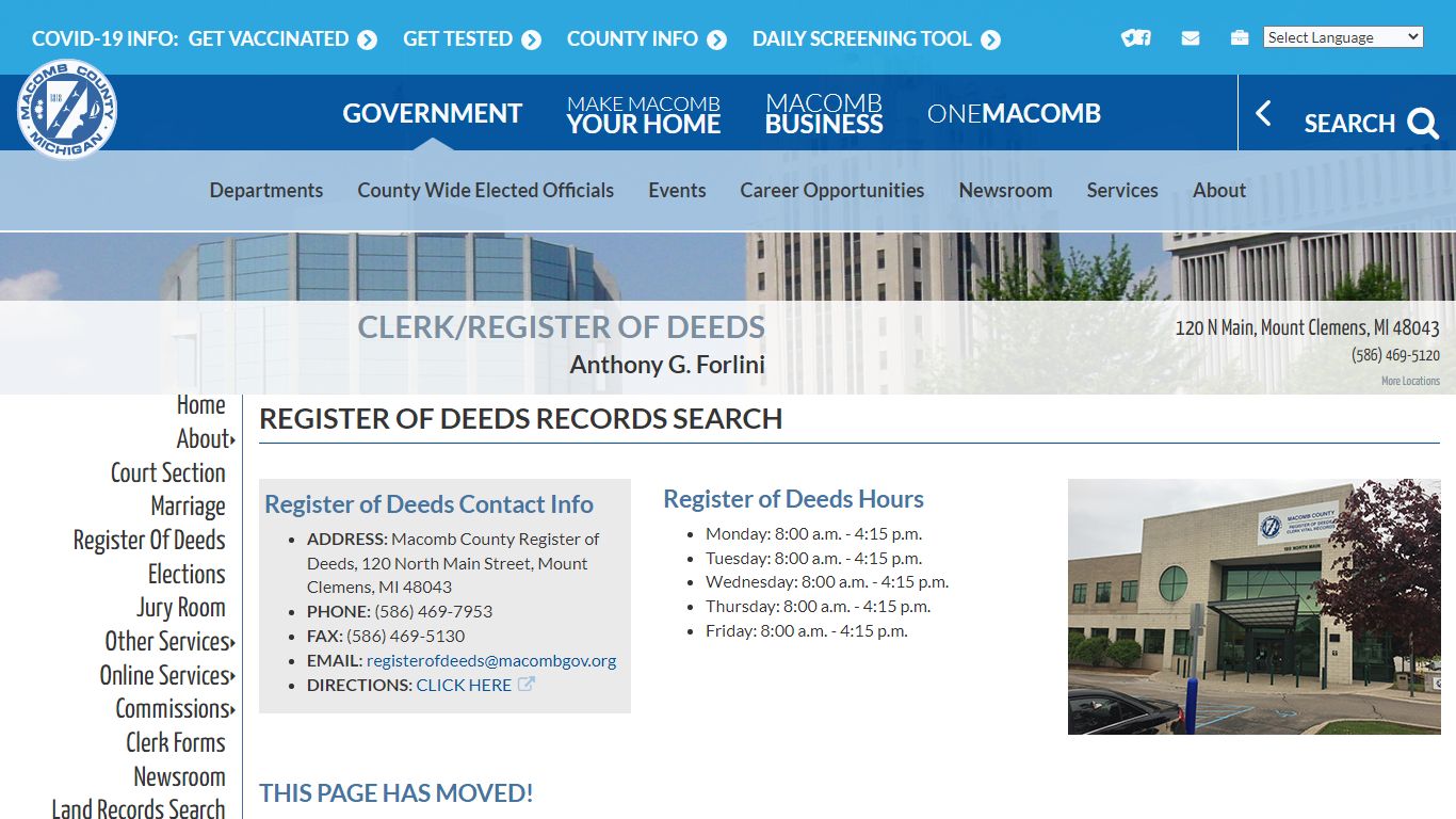 Clerk - Records Search | Macomb County